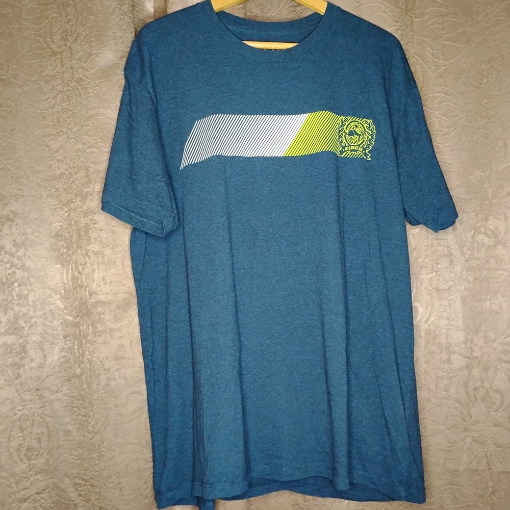 Cinch‎ Men Shirt XXL Black Logo Graphic  Crew Neck Short Sleeve Pullover Tee -8